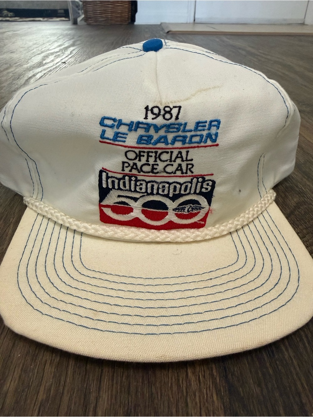 1987 vintage Chrysler Official Pace Car White Cap
